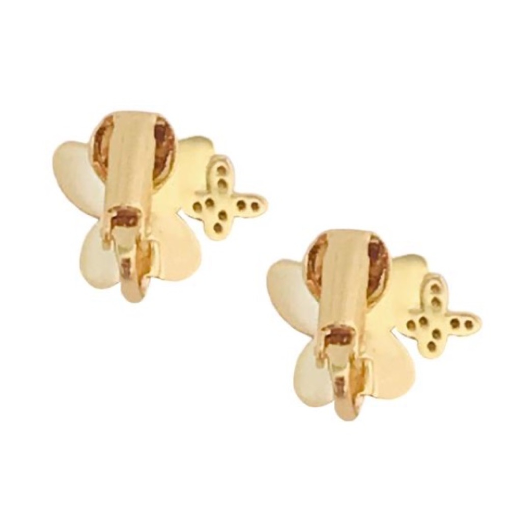 Kate Spade ♠️ NWT Gold Butterfly Clio On Earrings - Picture 5 of 6